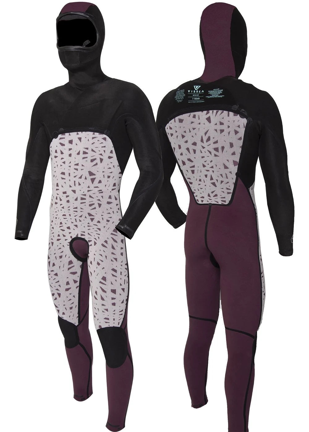 VISSLA 7 SEAS 5-4-3 Full Hooded Chest Zip Wetsuit