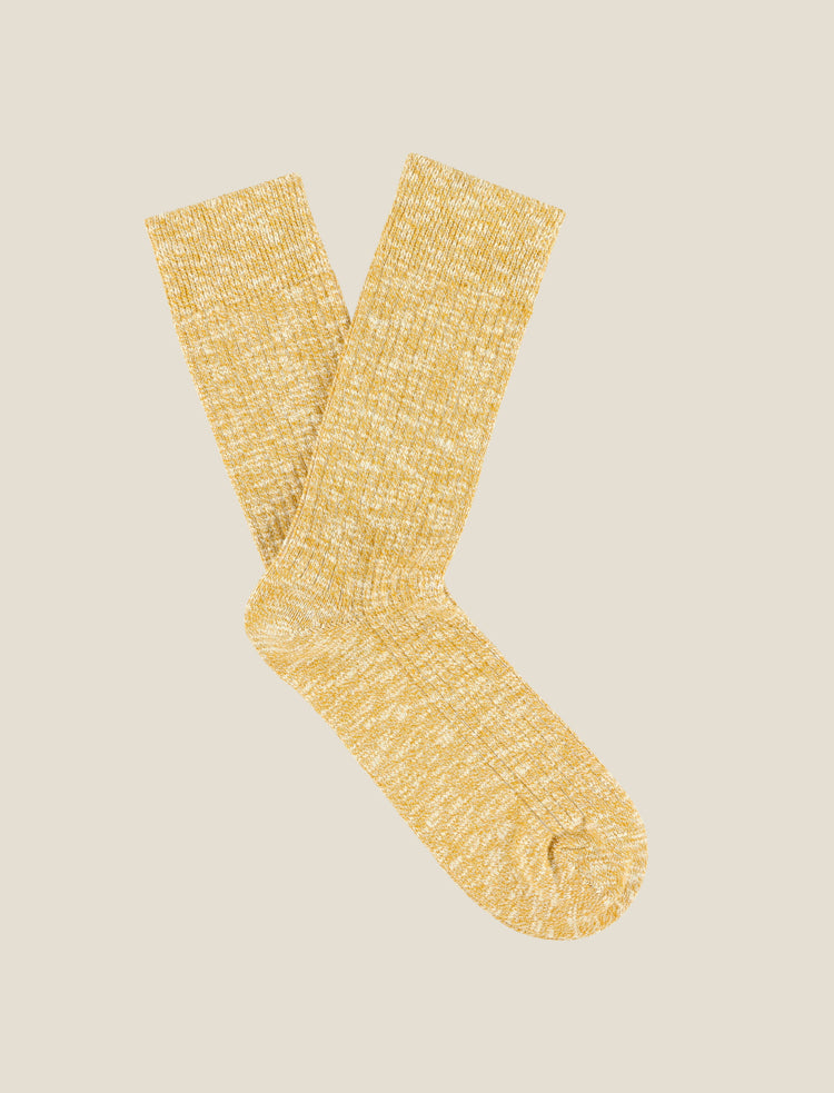 ESCUYER melange blend socks - Mustard